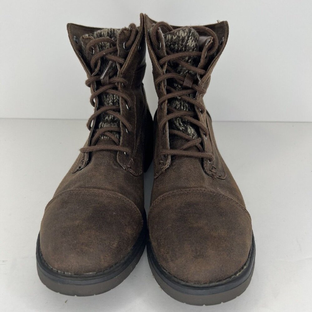 Faded Glory Rich Brown Womens Size 8.5 Lace-Up Biker/Combat Boots High-Top - Picture 3 of 9